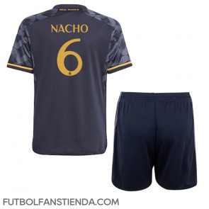 Real Madrid Nacho #6 Segunda Equipación Niños 2023-24 Manga Corta (+ Pantalones cortos)
